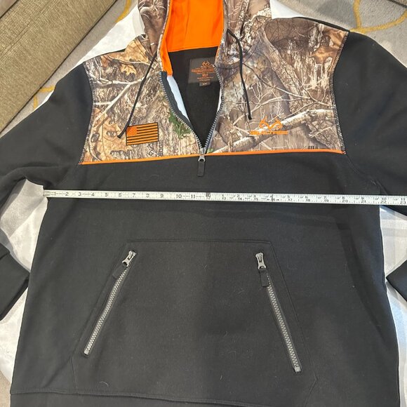 New Realtree Black w/Camo 1/4 Zip Pullover Fleece Hoodie Size M (NWOT) - Picture 10 of 12